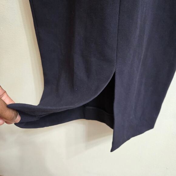 NWT Massimo Dutti Women's Navy Midi Dress Size 6 Puff Sleeve Old Money Workwear - Picture 5 of 12